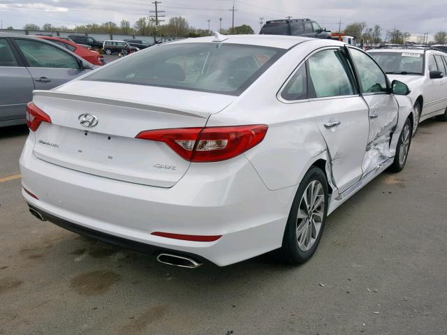 5NPE34AF8FH200790 - 2015 HYUNDAI SONATA SPO WHITE photo 4