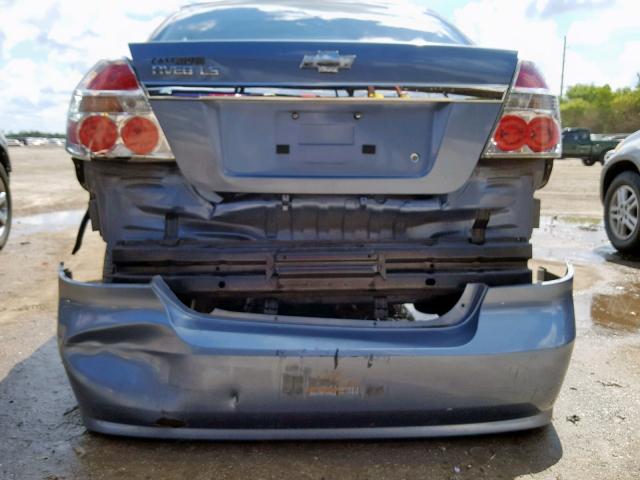 KL1TD56687B125098 - 2007 CHEVROLET AVEO BASE ლურჯი ფოტო 9