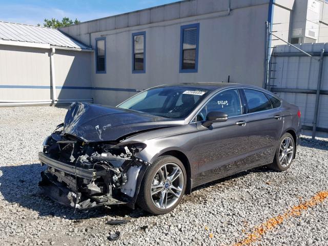 3FA6P0D90GR243645 - 2016 FORD FUSION TIT GRAY photo 2