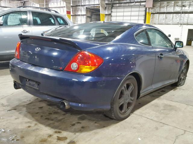 KMHHN65F03U015644 - 2003 HYUNDAI TIBURON GT BLUE photo 4