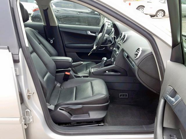 WAUHE78P39A013067 - 2009 AUDI A3 2.0T SILVER photo 5