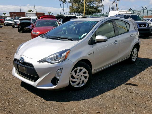 JTDKDTB32F1098439 - 2015 TOYOTA PRIUS C SILVER photo 2