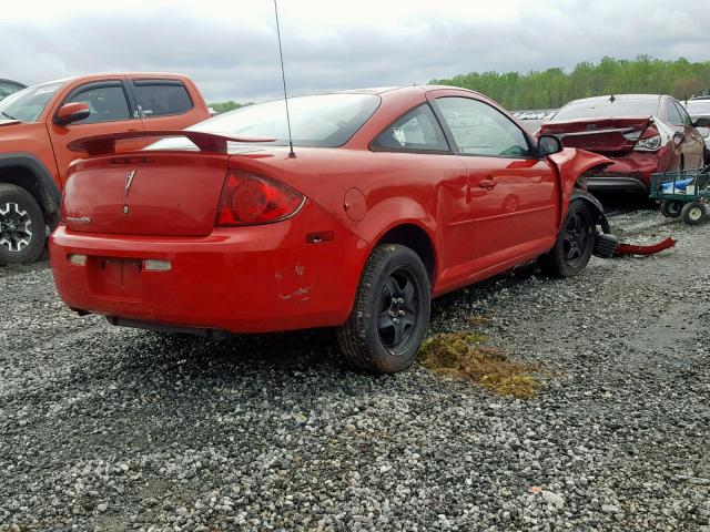 1G2AL15F477140783 - 2007 PONTIAC G5 RED photo 4