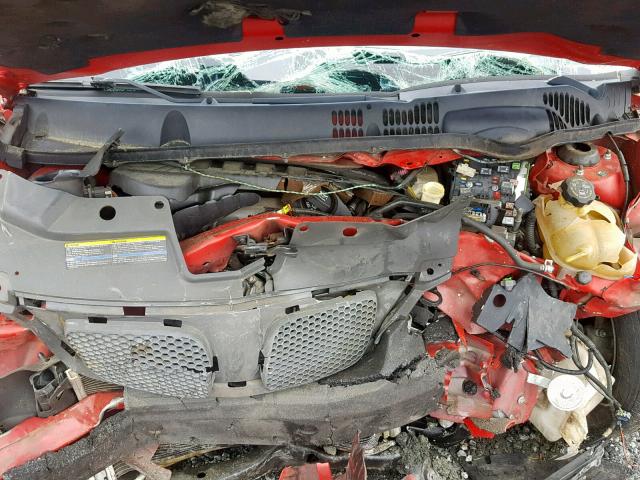 1G2AL15F477140783 - 2007 PONTIAC G5 RED photo 7