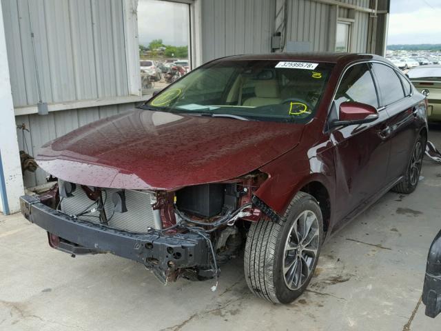 4T1BK1EB2JU273658 - 2018 TOYOTA AVALON XLE MAROON photo 2