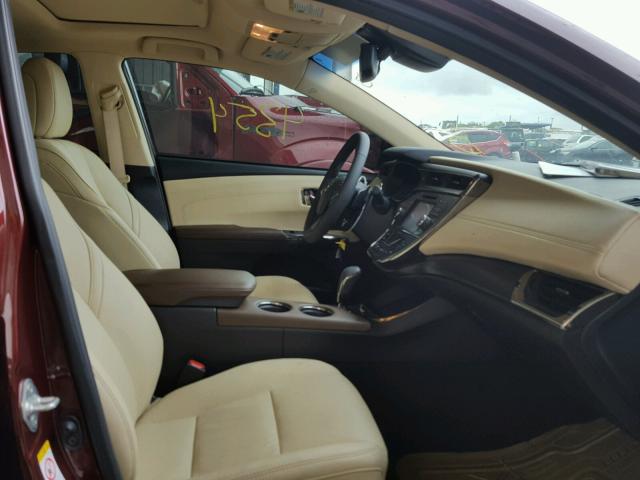 4T1BK1EB2JU273658 - 2018 TOYOTA AVALON XLE MAROON photo 5