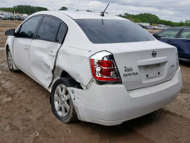 3N1AB61E67L693538 - 2007 NISSAN SENTRA 2.0 WHITE photo 3