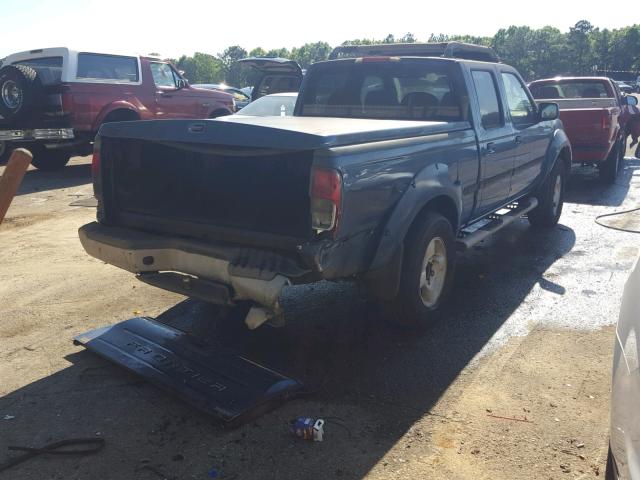 1N6ED29X22C390572 - 2002 NISSAN FRONTIER C BLUE photo 4