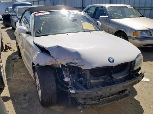 WBAUN13599VH80628 - 2009 BMW 128 I WHITE photo 1