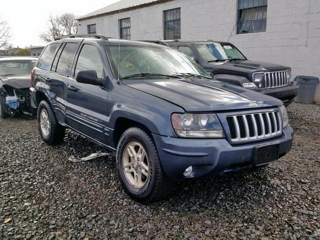 1J4GW48S44C313271 - 2004 JEEP GRAND CHER BLUE photo 1