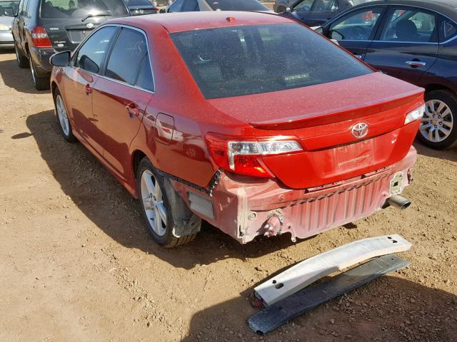 4T1BF1FK4CU606724 - 2012 TOYOTA CAMRY BASE RED photo 3