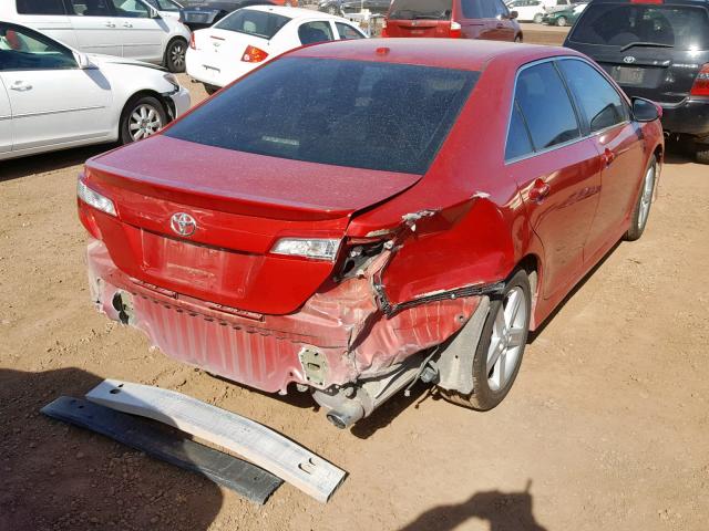 4T1BF1FK4CU606724 - 2012 TOYOTA CAMRY BASE RED photo 4