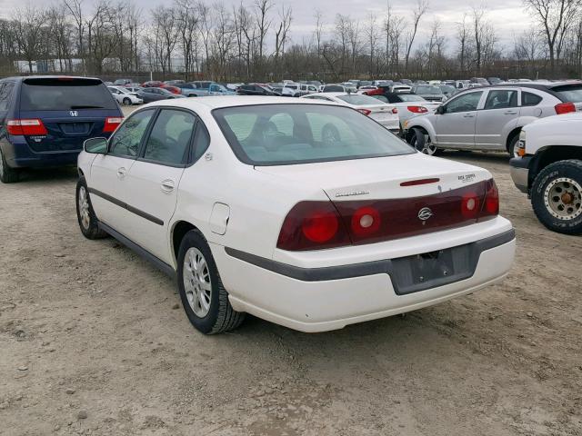 2G1WF52E139126157 - 2003 CHEVROLET IMPALA WHITE photo 3