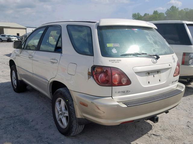 JT6GF10U4X0044459 - 1999 LEXUS RX 300 WHITE photo 3