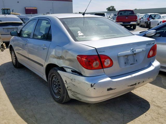 1NXBR32E75Z452712 - 2005 TOYOTA COROLLA CE SILVER photo 3