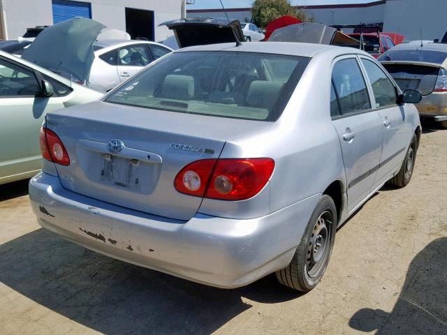 1NXBR32E75Z452712 - 2005 TOYOTA COROLLA CE SILVER photo 4