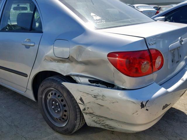 1NXBR32E75Z452712 - 2005 TOYOTA COROLLA CE SILVER photo 9