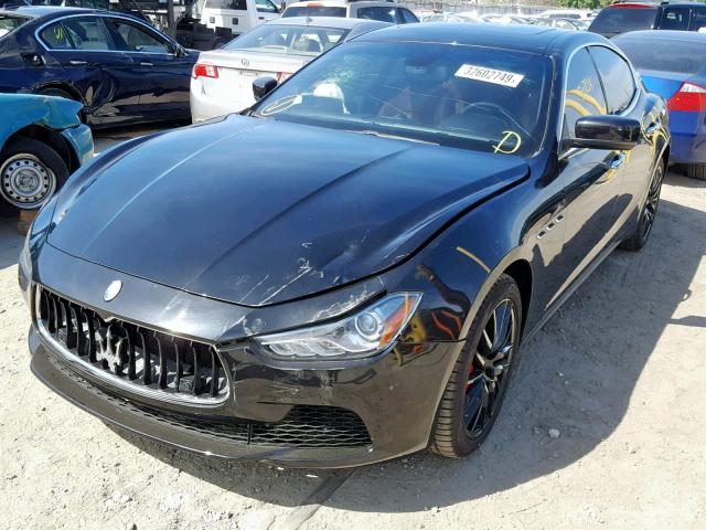 ZAM57XSA8E1128130 - 2014 MASERATI GHIBLI BLACK photo 2