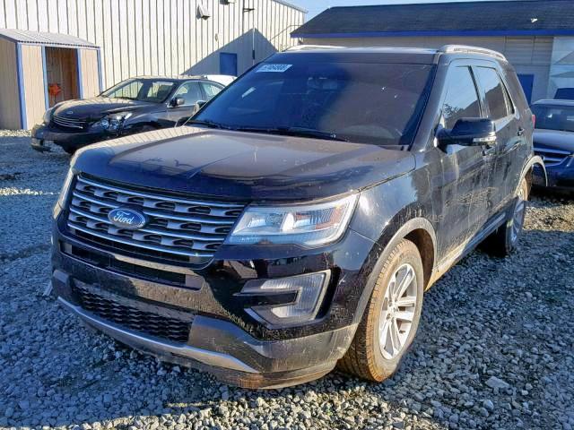 1FM5K7D85HGD01807 - 2017 FORD EXPLORER X BLACK photo 2