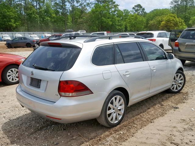 3VWPL7AJ1BM656310 - 2011 VOLKSWAGEN JETTA TDI SILVER photo 4