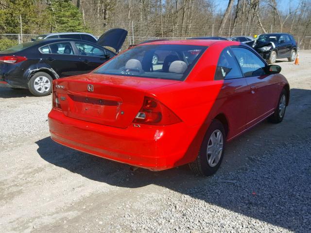 1HGEM22573L010415 - 2003 HONDA CIVIC LX RED photo 4