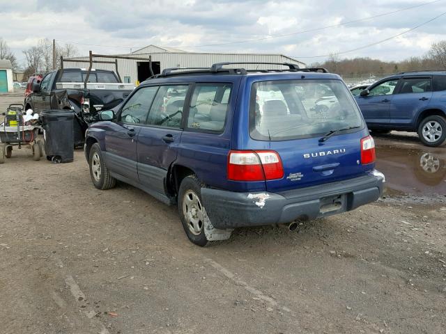 JF1SF63501H728721 - 2001 SUBARU FORESTER L BLUE photo 3