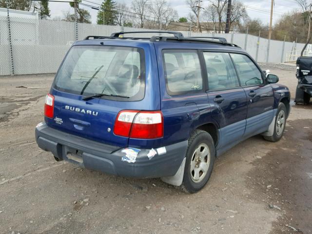 JF1SF63501H728721 - 2001 SUBARU FORESTER L BLUE photo 4