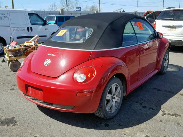 3VWRF31Y56M329484 - 2006 VOLKSWAGEN NEW BEETLE Qırmızı foto 4