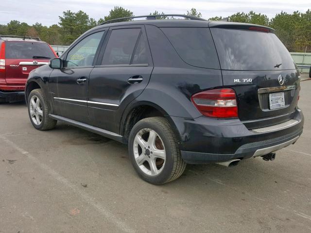 4JGBB86E18A390838 - 2008 MERCEDES-BENZ ML 350 BLACK photo 3