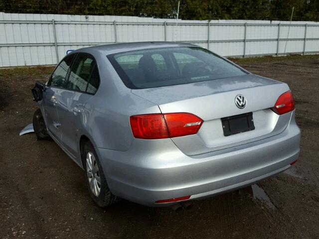 3VW2K7AJ9DM300820 - 2013 VOLKSWAGEN JETTA BASE SILVER photo 3