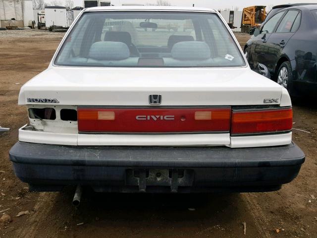 1HGED3649ML073752 - 1991 HONDA CIVIC DX WHITE photo 10