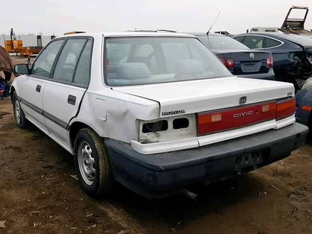 1HGED3649ML073752 - 1991 HONDA CIVIC DX WHITE photo 3