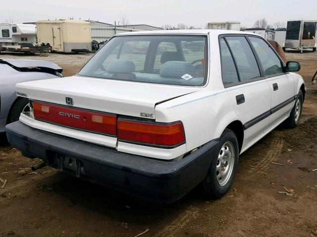 1HGED3649ML073752 - 1991 HONDA CIVIC DX WHITE photo 4