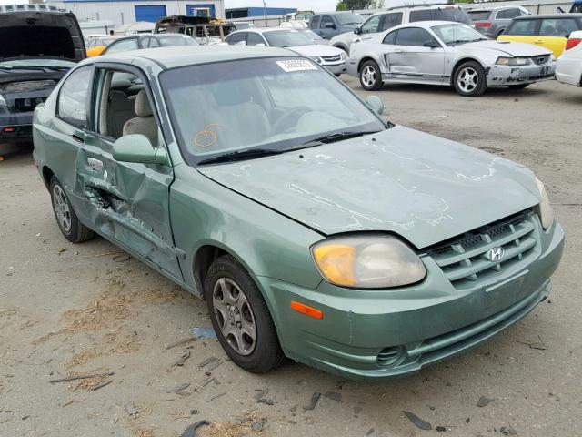 KMHCG35C35U327761 - 2005 HYUNDAI ACCENT GS GREEN photo 1