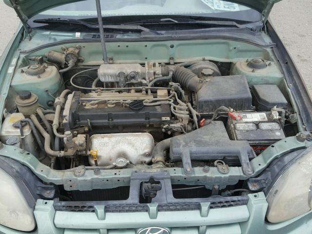 KMHCG35C35U327761 - 2005 HYUNDAI ACCENT GS GREEN photo 7