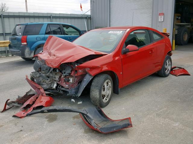 1G2AL18F687236525 - 2008 PONTIAC G5 RED photo 2