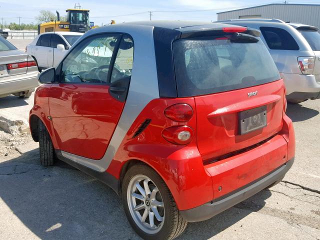 WMEEJ31X39K262467 - 2009 SMART FORTWO PUR RED photo 3