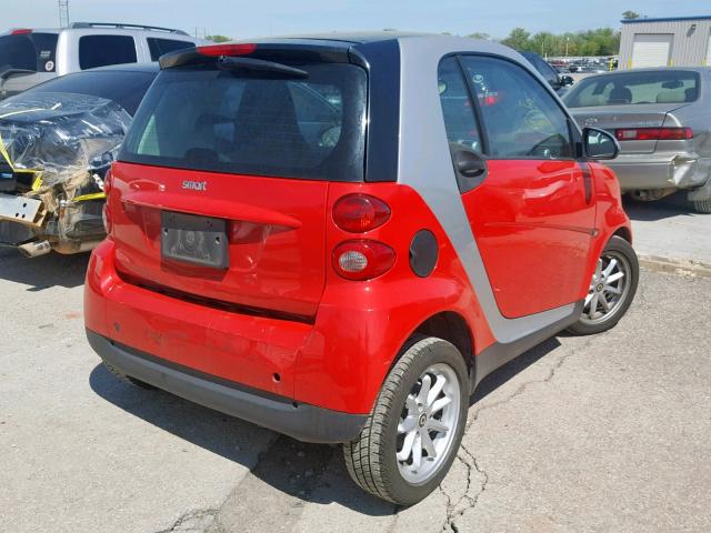 WMEEJ31X39K262467 - 2009 SMART FORTWO PUR RED photo 4