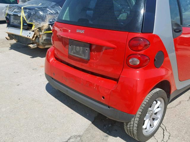 WMEEJ31X39K262467 - 2009 SMART FORTWO PUR RED photo 9
