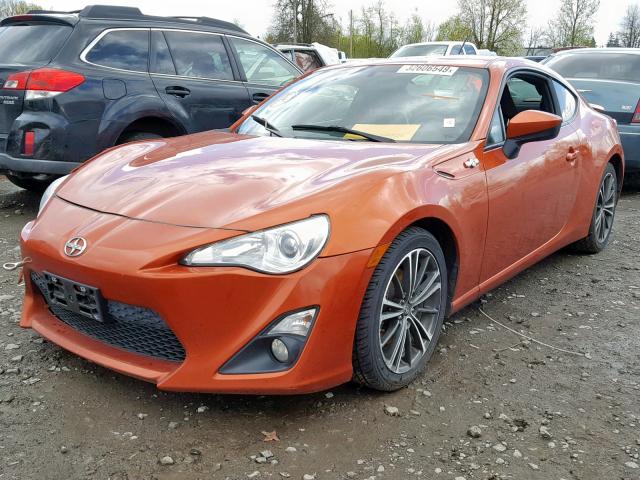 JF1ZNAA16D1733844 - 2013 TOYOTA SCION FR-S ORANGE photo 2