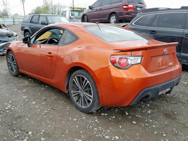 JF1ZNAA16D1733844 - 2013 TOYOTA SCION FR-S ORANGE photo 3