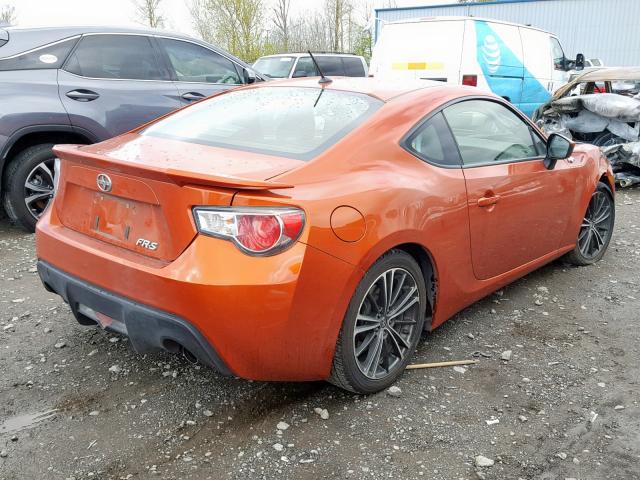 JF1ZNAA16D1733844 - 2013 TOYOTA SCION FR-S ORANGE photo 4