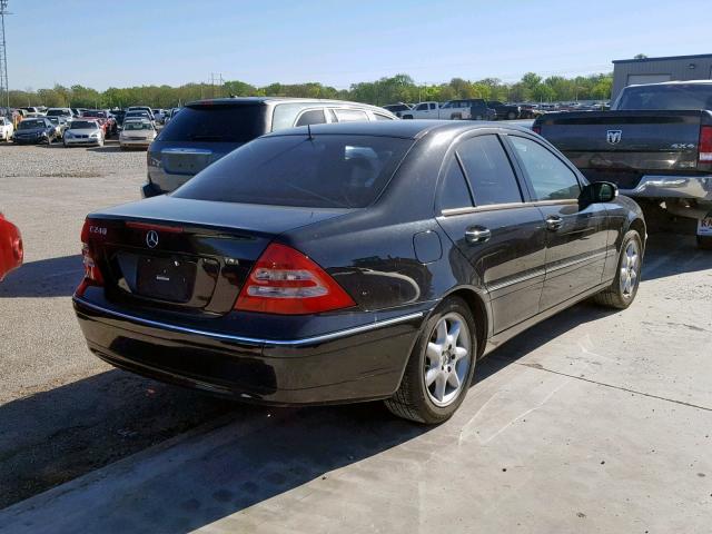 WDBRF61J21F091656 - 2001 MERCEDES-BENZ C 240 BLACK photo 4