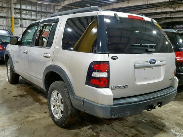 1FMEU63E47UB21505 - 2007 FORD EXPLORER X SILVER photo 3