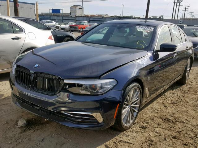 WBAJA5C39HG897680 - 2017 BMW 530 I BLUE photo 2