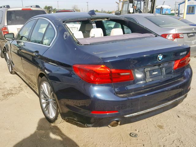 WBAJA5C39HG897680 - 2017 BMW 530 I BLUE photo 3