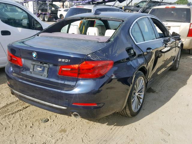 WBAJA5C39HG897680 - 2017 BMW 530 I BLUE photo 4