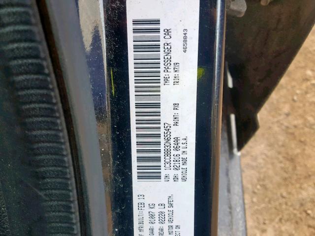 1C3CCBBB3DN655457 - 2013 CHRYSLER 200 TOURIN BLACK photo 10