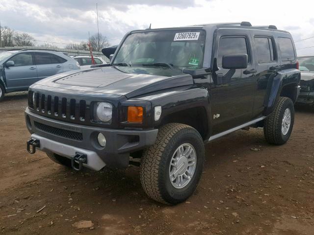 5GTEN13E588191683 - 2008 HUMMER H3 BLACK photo 2