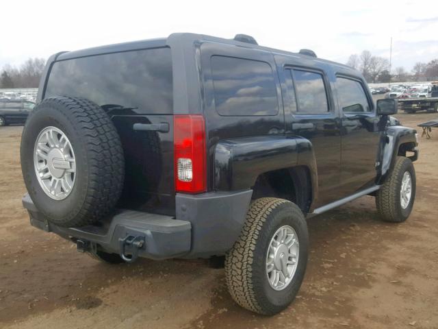 5GTEN13E588191683 - 2008 HUMMER H3 BLACK photo 4